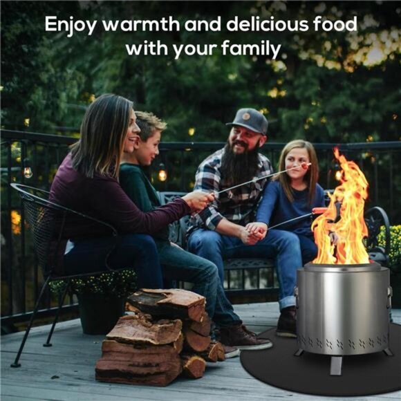 Fire Pit Mat Solo Stove Bonfire Under Grill Mat, Oil-proof‎ Waterproof BBQ Pad - Picture 5 of 6